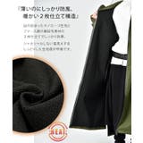 アウター 裏起毛 ミリタリーコート 暖か レディース ロングコート 極暖 コー | HUG.U | 詳細画像3