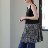 ブラックフラワー | タンクトップ プリーツ ブラ紐隠す インナー ブラ紐 キャミソール レイヤード | HUG.U