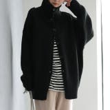ブラック | カーディガン タートルネック レディース セーター トップス ハイネック ニッ | HUG.U