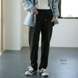 パンツ レディース ストレッチ ゆったり ストレートパンツ ゴム きれいめ ロ | HUG.U | 詳細画像12