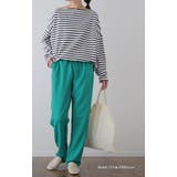 パンツ レディース ストレッチ ゆったり ストレートパンツ ゴム きれいめ ロ | HUG.U | 詳細画像3