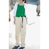 パンツ レディース 脚長 チノパン ロング ワイドパンツ ストレート ゴム ス | HUG.U | 詳細画像10 
