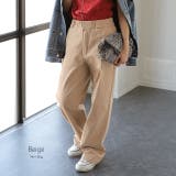 パンツ レディース 脚長 チノパン ロング ワイドパンツ ストレート ゴム ス | HUG.U | 詳細画像15 