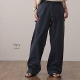 パンツ レディース 脚長 チノパン ロング ワイドパンツ ストレート ゴム ス | HUG.U | 詳細画像19 