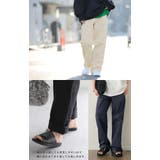 パンツ レディース 脚長 チノパン ロング ワイドパンツ ストレート ゴム ス | HUG.U | 詳細画像23 