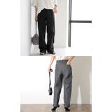 パンツ レディース 脚長 チノパン ロング ワイドパンツ ストレート ゴム ス | HUG.U | 詳細画像7 