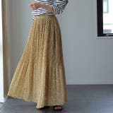 ミモザイエロー | スカート ロング シフォン プリーツ レディ―ス ボトムス プリーツスカート | HUG.U
