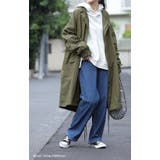 アウター レディース ミリタリー ライトアウター ロング スプリングコート | HUG.U | 詳細画像9