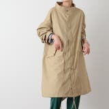 ベージュ | アウター レディース ミリタリー ライトアウター ロング スプリングコート | HUG.U