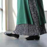 ブラックフラワー | スカート レイヤード ペチコート プリーツ 小花柄 ロングスカート インナー | HUG.U