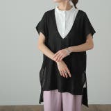 ブラック | トップス レディース サマーニット ベスト メッシュ チュニック ニットベスト | HUG.U