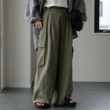 カーキ | パンツ「リネンタッチ」 カーゴパンツ リネン | HUG.U