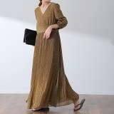ブロンズブルーム | ワンピース シフォン プリーツ ロングワンピース レディース プリーツワンピ | HUG.U