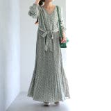 ミントブーケ | ワンピース シフォン プリーツ ロングワンピース レディース プリーツワンピ | HUG.U