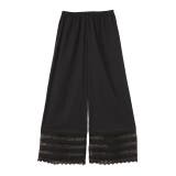 A柄ブラック | ペチパンツ 綿100% コットン パンツ ペチコート インナー レイヤード 重 | HUG.U