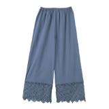 B柄ブルー | ペチパンツ 綿100% コットン パンツ ペチコート インナー レイヤード 重 | HUG.U