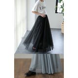 スカート チュールスカート ロング ロングスカート レディース ボトムス プリ | HUG.U | 詳細画像22 