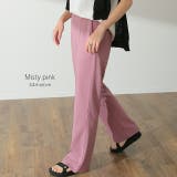 パンツ レディース ワイドパンツ ロング フレアパンツ センターライン ゴム | HUG.U | 詳細画像18 