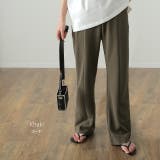 パンツ レディース ワイドパンツ ロング フレアパンツ センターライン ゴム | HUG.U | 詳細画像19 