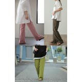 パンツ レディース ワイドパンツ ロング フレアパンツ センターライン ゴム | HUG.U | 詳細画像22 