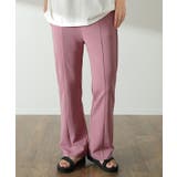 パンツ レディース ワイドパンツ ロング フレアパンツ センターライン ゴム | HUG.U | 詳細画像6 