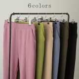 パンツ レディース ワイドパンツ ロング フレアパンツ センターライン ゴム | HUG.U | 詳細画像9 