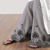 ブラック | ペチパンツ 綿 コットン チェック パンツ ペチコート インナー レイヤード | HUG.U