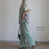 パンツ レディース フレアパンツ 楽 きれいめ ゆったり ワイドパンツ ゴム | HUG.U | 詳細画像15 