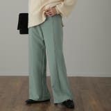 アッシュミント | パンツ レディース フレアパンツ 楽 きれいめ ゆったり ワイドパンツ ゴム | HUG.U