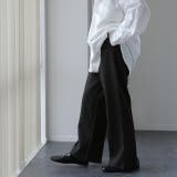 ブラック | パンツ レディース フレアパンツ 楽 きれいめ ゆったり ワイドパンツ ゴム | HUG.U