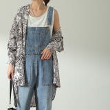 オフホワイト | シャツ レディース トップス ペイズリー柄 スリット ロング ロングシャツ ブ | HUG.U