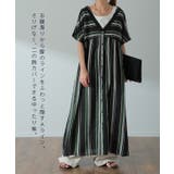 ワンピース 綿 麻 シャツワンピース ストライプ ボーダー マルチボーダー リ | HUG.U | 詳細画像15 