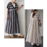 ワンピース 綿 麻 シャツワンピース ストライプ ボーダー マルチボーダー リ | HUG.U | 詳細画像21 