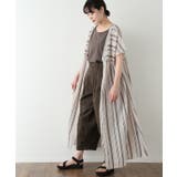 ワンピース 綿 麻 シャツワンピース ストライプ ボーダー マルチボーダー リ | HUG.U | 詳細画像22 