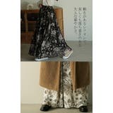 スカート シフォン 花柄 ロングスカート フレア ロング ゴム 大柄 小花柄 | HUG.U | 詳細画像13