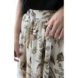 スカート シフォン 花柄 ロングスカート フレア ロング ゴム 大柄 小花柄 | HUG.U | 詳細画像9