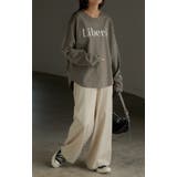 Tシャツ レディース トップス ロゴT 半袖 ドルマン 二の腕カバーきれいめ | HUG.U | 詳細画像10 