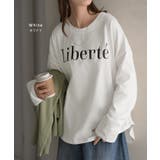 Tシャツ レディース トップス ロゴT 半袖 ドルマン 二の腕カバーきれいめ | HUG.U | 詳細画像11 