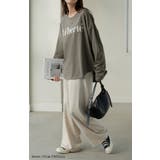 Tシャツ レディース トップス ロゴT 半袖 ドルマン 二の腕カバーきれいめ | HUG.U | 詳細画像20 