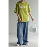 Tシャツ レディース トップス ロゴT 半袖 ドルマン 二の腕カバーきれいめ | HUG.U | 詳細画像4 