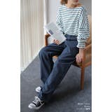 デニム レディース ハイライズ パンツ ストレート デニムパンツ ワイドパンツ | HUG.U | 詳細画像26 