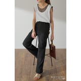 デニム レディース ハイライズ パンツ ストレート デニムパンツ ワイドパンツ | HUG.U | 詳細画像6 