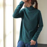 アクアグリーン | トップス レディース ハイネック インナー 長袖 カットソー タートル レイヤ | HUG.U