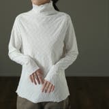 ホワイト | トップス レディース ハイネック インナー 長袖 カットソー タートル レイヤ | HUG.U