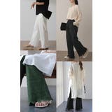 ペチパンツ 綿100% レディース レイヤード パンツ セミフレア ボトムス | HUG.U | 詳細画像18 