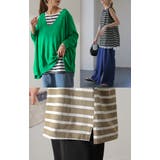 タンクトップ レディース トップス ボーダー 綿100% ノースリーブ レイヤ | HUG.U | 詳細画像16