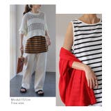 タンクトップ レディース トップス ボーダー 綿100% ノースリーブ レイヤ | HUG.U | 詳細画像19