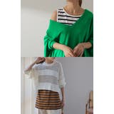 タンクトップ レディース トップス ボーダー 綿100% ノースリーブ レイヤ | HUG.U | 詳細画像7