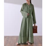 グリーンガーデン | ワンピース ロング 2点セット インナー付き シフォン ロングワンピ ペチコー | HUG.U