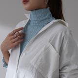 アッシュブルー | トップス レディース シアー インナー レイヤード シースルー ハイネック 長 | HUG.U